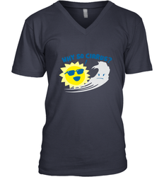 Weather Why So Cirrus Serious Cloud Funny Men's V-Neck