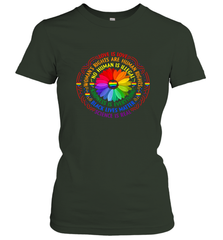 Rainbow Black Lives Matter Science LGBT Pride Flower Women's T-Shirt Women's T-Shirt - belovedtshirt