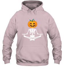 Halloween Yoga Zen Meditation Pumpkin skeleton Gift idea Hooded Sweatshirt Hooded Sweatshirt - belovedtshirt