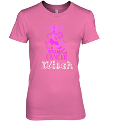 Stomp On Cancer Witch High Heel Breast Cancer Halloween Women's Premium T-Shirt Women's Premium T-Shirt - belovedtshirt