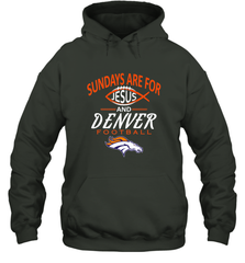 Sundays Are For Jesus and Denver Funny Christian Football Hooded Sweatshirt Hooded Sweatshirt - belovedtshirt