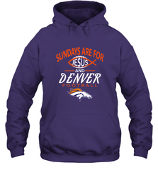Sundays Are For Jesus and Denver Funny Christian Football Hooded Sweatshirt Hooded Sweatshirt - belovedtshirt