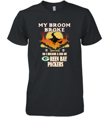 Broom Broke So I Became A Fan of Green Bay Packers  NFL Halloween Costume Men's Premium T-Shirt Men's Premium T-Shirt - belovedtshirt