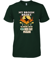 Broom Broke So I Became A Fan of Green Bay Packers  NFL Halloween Costume Men's Premium T-Shirt Men's Premium T-Shirt - belovedtshirt