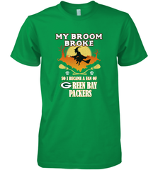 Broom Broke So I Became A Fan of Green Bay Packers  NFL Halloween Costume Men's Premium T-Shirt Men's Premium T-Shirt - belovedtshirt