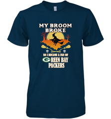 Broom Broke So I Became A Fan of Green Bay Packers  NFL Halloween Costume Men's Premium T-Shirt Men's Premium T-Shirt - belovedtshirt