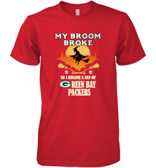 Broom Broke So I Became A Fan of Green Bay Packers  NFL Halloween Costume Men's Premium T-Shirt Men's Premium T-Shirt - belovedtshirt