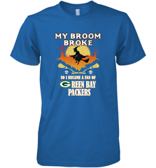 Broom Broke So I Became A Fan of Green Bay Packers  NFL Halloween Costume Men's Premium T-Shirt Men's Premium T-Shirt - belovedtshirt