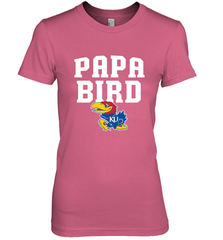Kansas Jayhawks Papa Bird Women's Premium T-Shirt Women's Premium T-Shirt - belovedtshirt