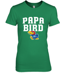 Kansas Jayhawks Papa Bird Women's Premium T-Shirt Women's Premium T-Shirt - belovedtshirt