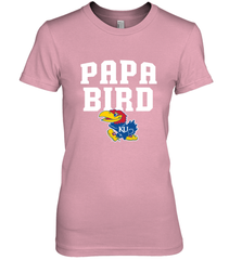Kansas Jayhawks Papa Bird Women's Premium T-Shirt Women's Premium T-Shirt - belovedtshirt