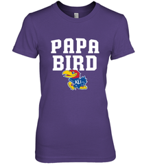 Kansas Jayhawks Papa Bird Women's Premium T-Shirt Women's Premium T-Shirt - belovedtshirt