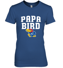 Kansas Jayhawks Papa Bird Women's Premium T-Shirt Women's Premium T-Shirt - belovedtshirt