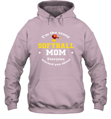 Crazy Softball Mom Hooded Sweatshirt Hooded Sweatshirt - belovedtshirt
