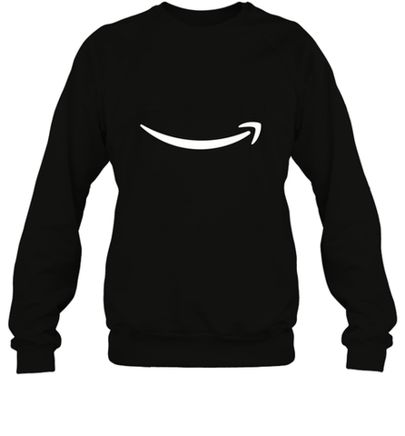 Smile Shirt  White Logo Crewneck Sweatshirt Crewneck Sweatshirt / Black / S Crewneck Sweatshirt - belovedtshirt
