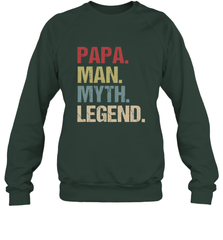 Papa Man Myth Legend Dad Father Crewneck Sweatshirt Crewneck Sweatshirt - belovedtshirt