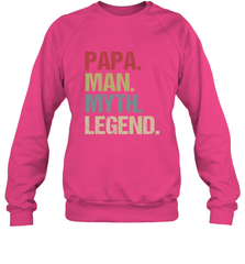 Papa Man Myth Legend Dad Father Crewneck Sweatshirt Crewneck Sweatshirt - belovedtshirt