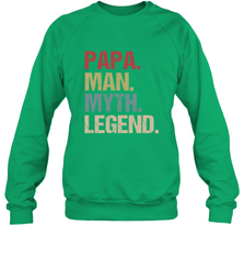 Papa Man Myth Legend Dad Father Crewneck Sweatshirt Crewneck Sweatshirt - belovedtshirt