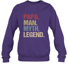 Papa Man Myth Legend Dad Father Crewneck Sweatshirt Crewneck Sweatshirt - belovedtshirt