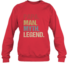 Papa Man Myth Legend Dad Father Crewneck Sweatshirt Crewneck Sweatshirt - belovedtshirt