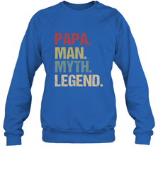 Papa Man Myth Legend Dad Father Crewneck Sweatshirt Crewneck Sweatshirt - belovedtshirt