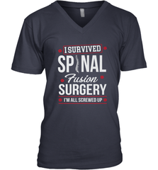 I Survived Spinal Fusion Surgery Men's V-Neck Men's V-Neck - belovedtshirt