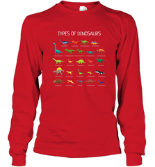 Types Of Dinosaurs Long Sleeve T-Shirt Long Sleeve T-Shirt - belovedtshirt