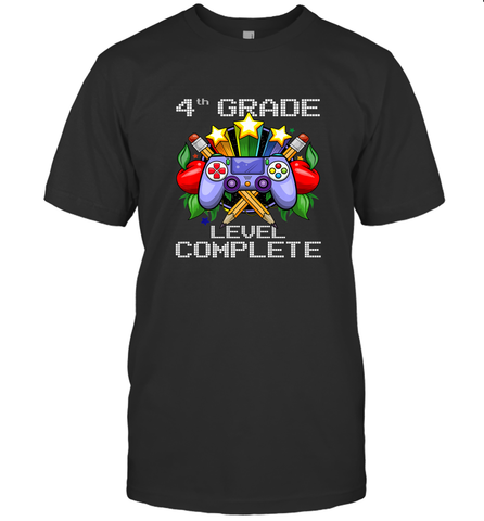4th Grade Level Complete Back To School Gift Boys Girls Men's T-Shirt Men's T-Shirt / Black / S Men's T-Shirt - belovedtshirt