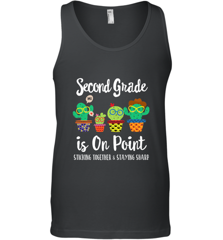 2nd Grade is on point, 1st day of school cactus teacher gift Men's Tank Top Men's Tank Top / Black / XS Men's Tank Top - belovedtshirt