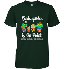 Kindergarten is on point, 1st day of school cactus teacher Men's Premium T-Shirt Men's Premium T-Shirt - belovedtshirt