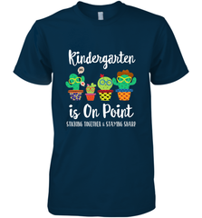 Kindergarten is on point, 1st day of school cactus teacher Men's Premium T-Shirt Men's Premium T-Shirt - belovedtshirt