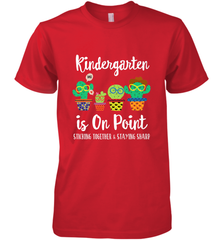 Kindergarten is on point, 1st day of school cactus teacher Men's Premium T-Shirt Men's Premium T-Shirt - belovedtshirt