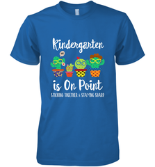 Kindergarten is on point, 1st day of school cactus teacher Men's Premium T-Shirt Men's Premium T-Shirt - belovedtshirt