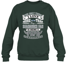 NFL The Only Thing I Love More Than Being A Seattle Seahawks Fan Is Being A Papa Football Crewneck Sweatshirt Crewneck Sweatshirt - belovedtshirt