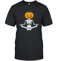Halloween Yoga Zen Meditation Pumpkin skeleton Gift idea Men's T-Shirt Men's T-Shirt - belovedtshirt