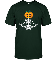 Halloween Yoga Zen Meditation Pumpkin skeleton Gift idea Men's T-Shirt Men's T-Shirt - belovedtshirt