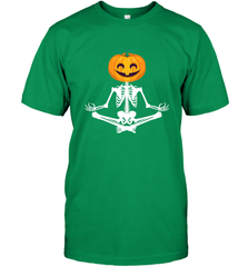 Halloween Yoga Zen Meditation Pumpkin skeleton Gift idea Men's T-Shirt Men's T-Shirt - belovedtshirt
