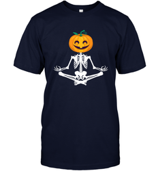 Halloween Yoga Zen Meditation Pumpkin skeleton Gift idea Men's T-Shirt