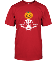 Halloween Yoga Zen Meditation Pumpkin skeleton Gift idea Men's T-Shirt Men's T-Shirt - belovedtshirt