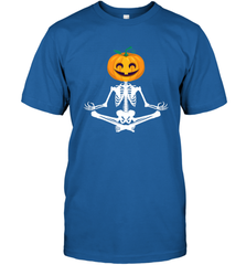 Halloween Yoga Zen Meditation Pumpkin skeleton Gift idea Men's T-Shirt Men's T-Shirt - belovedtshirt