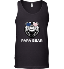4th of July Papa Bear American Flag Glasses Patriotic Men's Tank Top Apparel - belovedtshirt