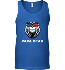 4th of July Papa Bear American Flag Glasses Patriotic Men's Tank Top Apparel - belovedtshirt