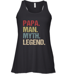 Papa Man Myth Legend Dad Father Women's Racerback Tank Women's Racerback Tank - belovedtshirt