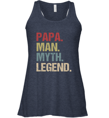 Papa Man Myth Legend Dad Father Women's Racerback Tank Women's Racerback Tank - belovedtshirt