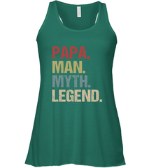 Papa Man Myth Legend Dad Father Women's Racerback Tank Women's Racerback Tank - belovedtshirt