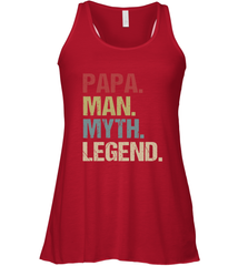 Papa Man Myth Legend Dad Father Women's Racerback Tank Women's Racerback Tank - belovedtshirt