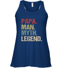Papa Man Myth Legend Dad Father Women's Racerback Tank Women's Racerback Tank - belovedtshirt
