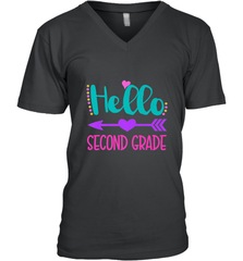 Hello Second Grade 2nd Grade Teachers Students Gift Men's V-Neck Men's V-Neck - belovedtshirt