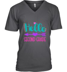 Hello Second Grade 2nd Grade Teachers Students Gift Men's V-Neck Men's V-Neck - belovedtshirt