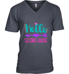 Hello Second Grade 2nd Grade Teachers Students Gift Men's V-Neck Men's V-Neck - belovedtshirt